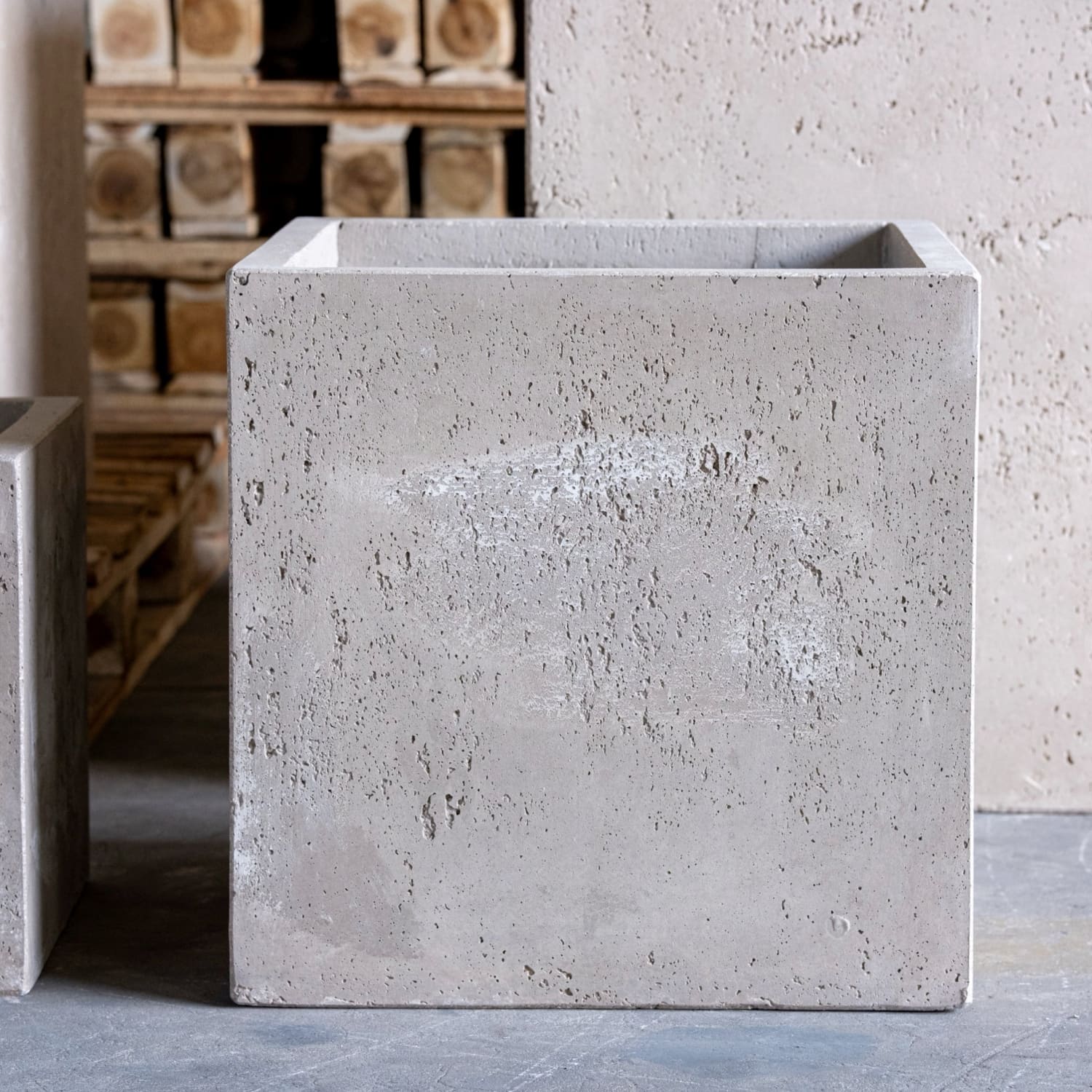 Cubrosa | Truffle – 70cm Large Square Concrete Planter – 246L Modern Outdoor Plant Pot