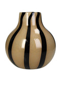 Elegant Brown Two Toned Striped Vase