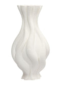 Emilie White Twisted Ceramic Vase