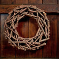Autumn Door Wreath 32cm Natural Wood Indoor & Outdoor Decoration