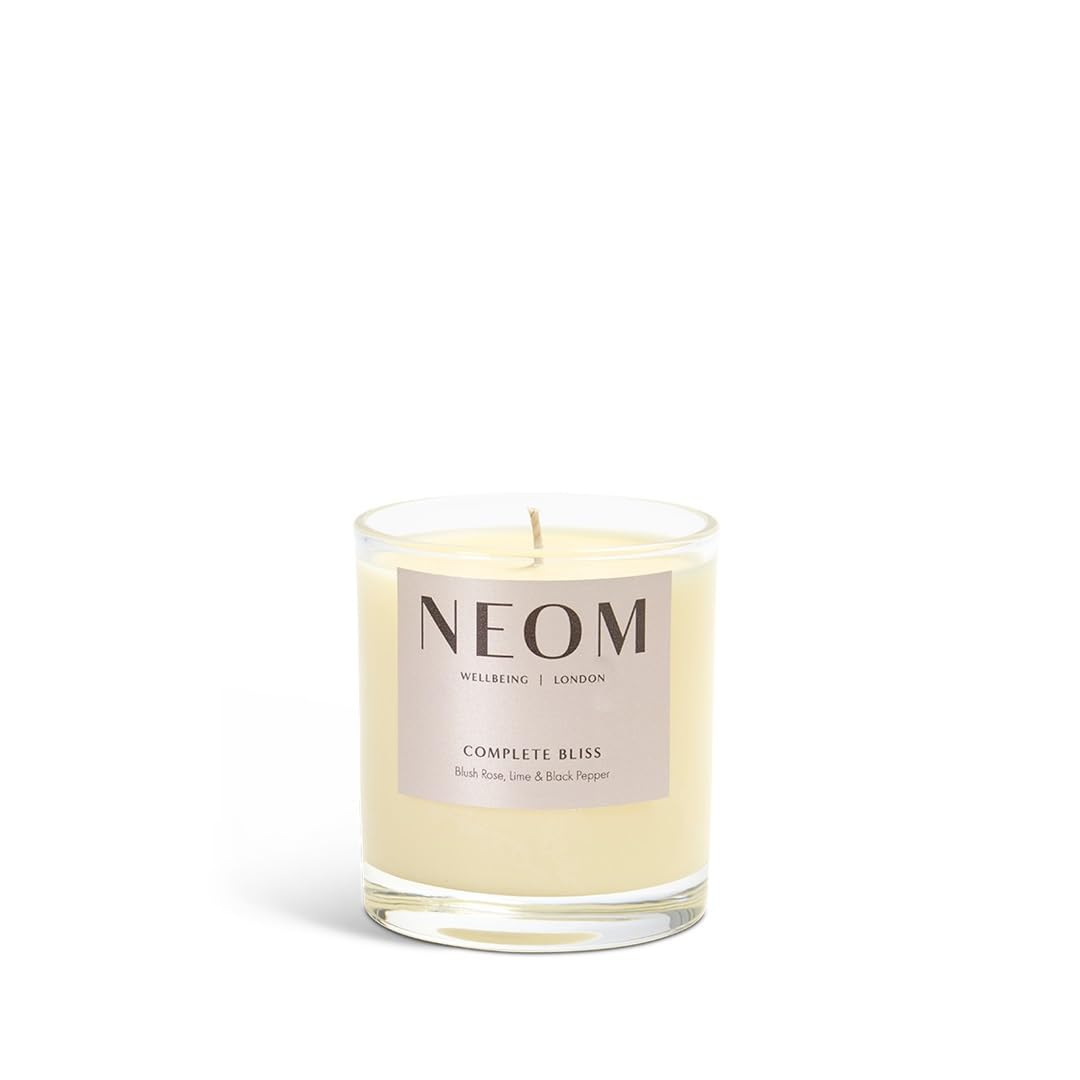 NEOM Complete Bliss Candle Blush Rose, Lime & Black Pepper Scent to De-Stress