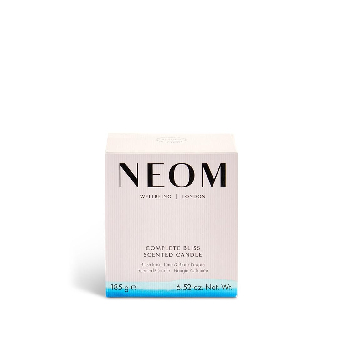 NEOM Complete Bliss Candle Blush Rose, Lime & Black Pepper Scent to De-Stress