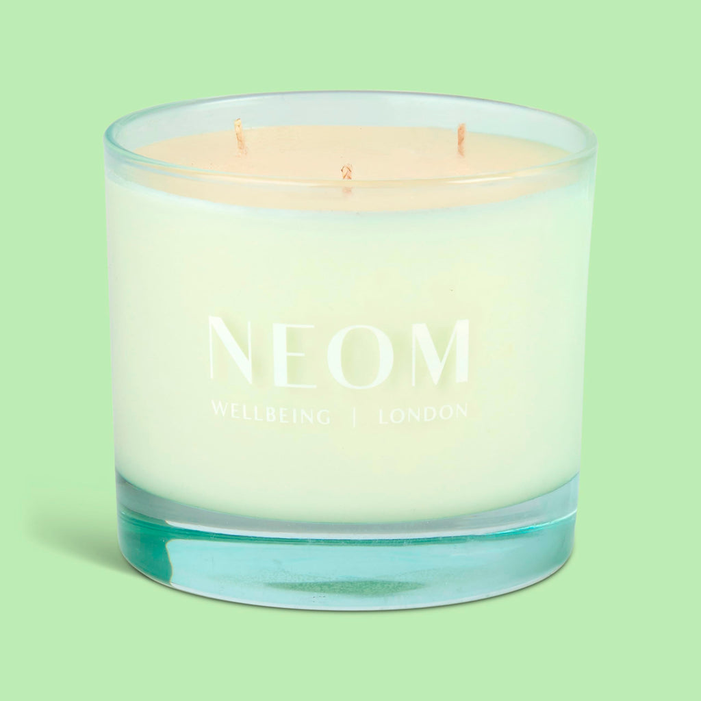 NEOM Energy Burst Candle 420g – 3 Wick, Spearmint Rosemary & Eucalyptus | Hand Finished