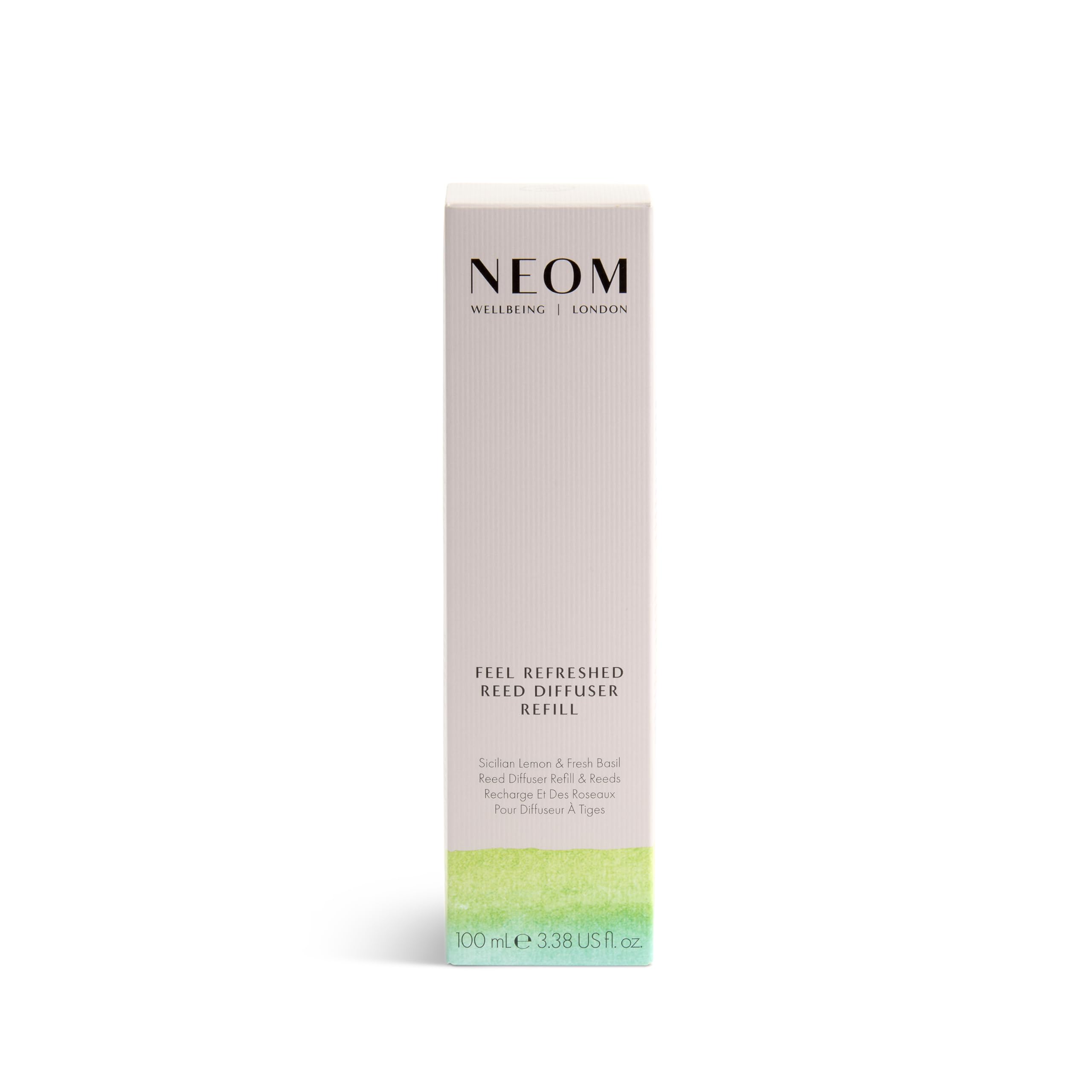 NEOM Feel Refreshed Reed Diffuser Refill 100ml – Sicilian Lemon & Basil