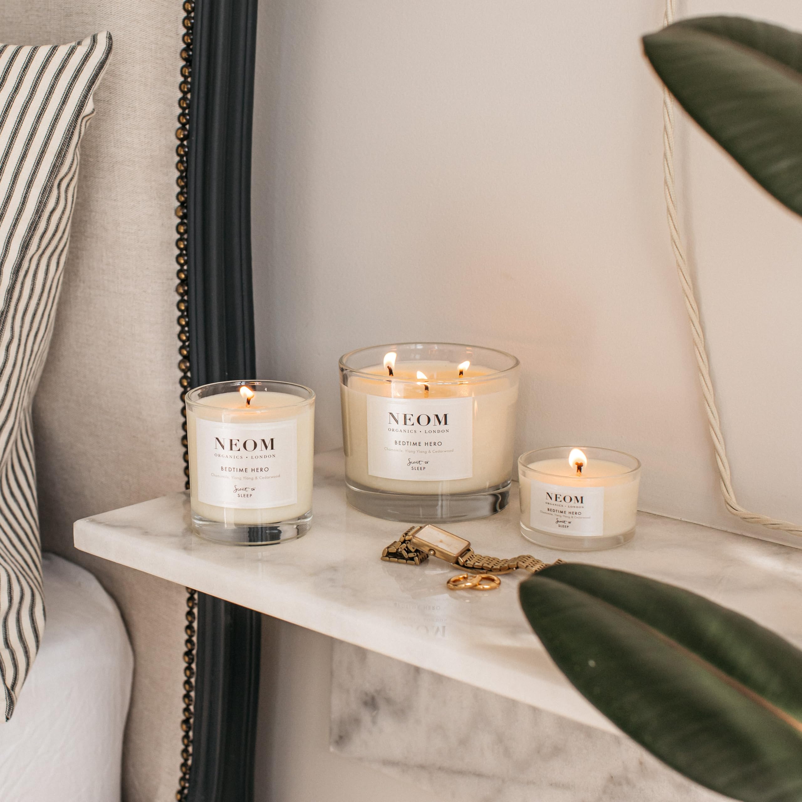 NEOM- Perfect Night's Sleep Scented Candle, Travel Size | Lavender & Jasmine | Essential Oil Aromatherapy Candle | Scent to Sleep