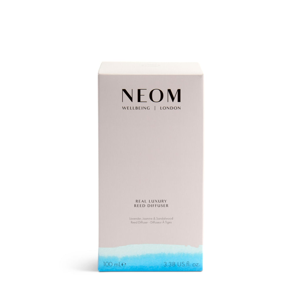 NEOM Real Luxury Reed Diffuser 100ml – Lavender, Jasmine & Sandalwood (Refillable)