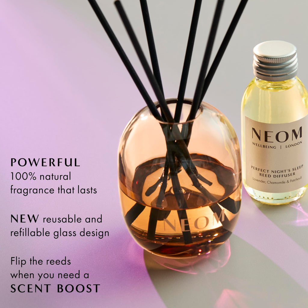 NEOM Perfect Night's Sleep Reed Diffuser Refill 100ml – Lavender, Chamomile & Patchouli (Lasts 12 Weeks)