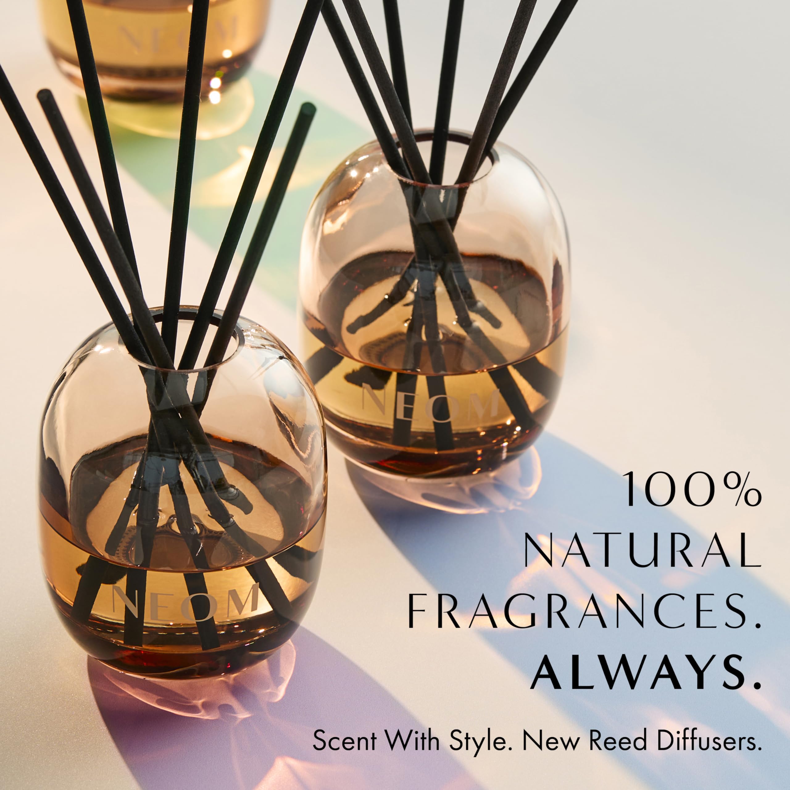 NEOM Happiness Reed Diffuser 100ml – Neroli, Mimosa & Lemon | 12 Weeks, 100% Natural & Refillable