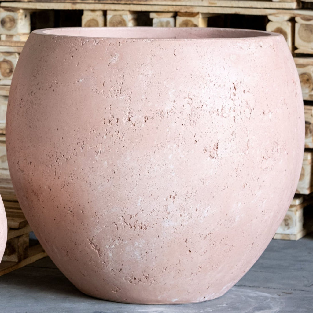 Orbello | Blushstone – 22cm Concrete Sphere Planter – 3L Round Plant Pot