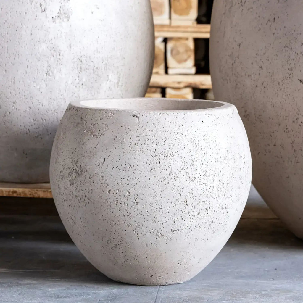 Orbello | Truffle –  22cm Concrete Sphere Planter – 3L Round Plant Pot