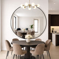 Rei - Extra Large Round Black Metal Circle Mirror - 150cm x 150cm