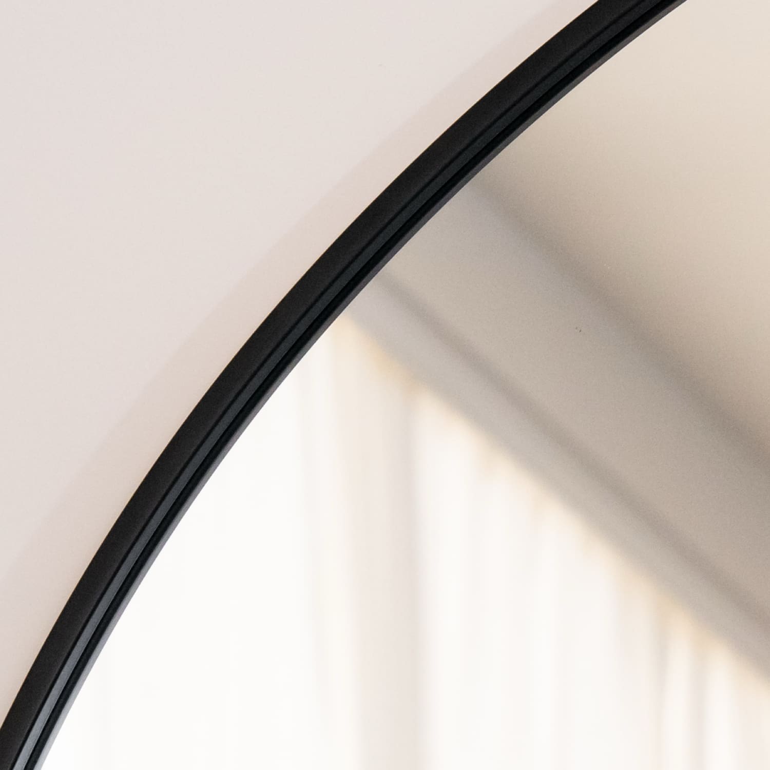 Rei - Extra Large Round Black Metal Circle Mirror - 150cm x 150cm