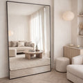 Takara - Full Length Black Metal Rectangle Mirror - 200cm x 120cm