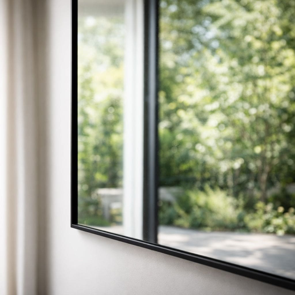 Takara - Full Length Black Metal Rectangle Mirror - 200cm x 120cm