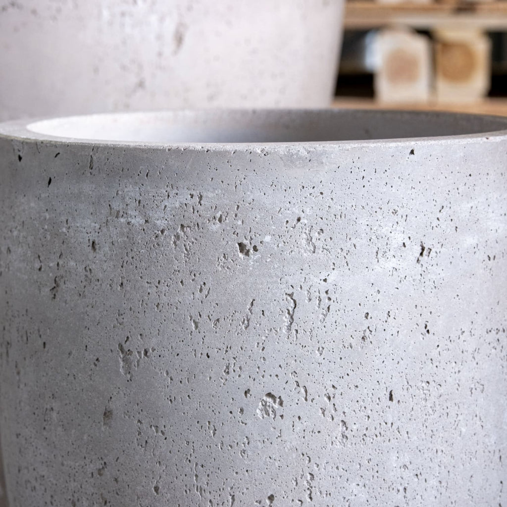 Vessara | Truffle – 100cm XXL Tall Concrete Planter – 172L Round Plant Pot
