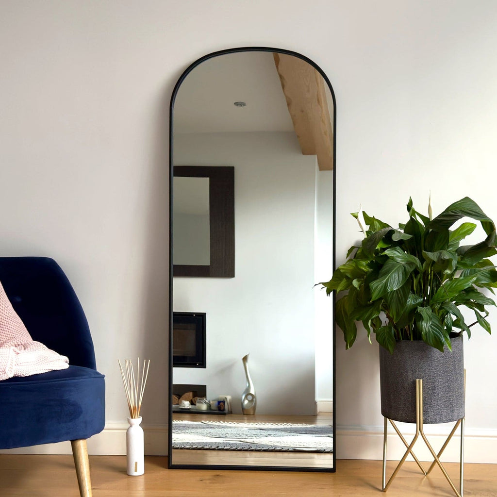 Yoko - Black Metal Gentle Arch Mirror - 160cm x 60cm