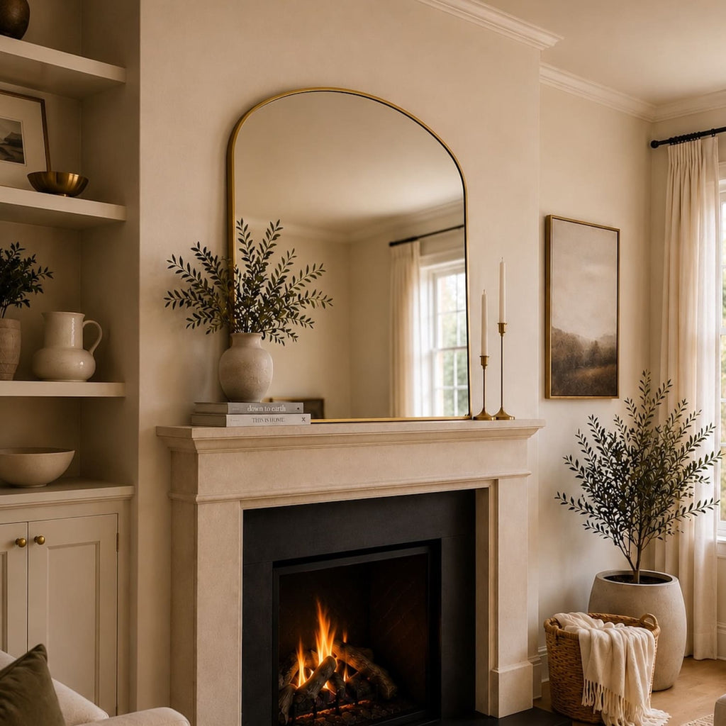 Yoko - Gold Metal Gentle Arch Mirror - 120cm x 95cm