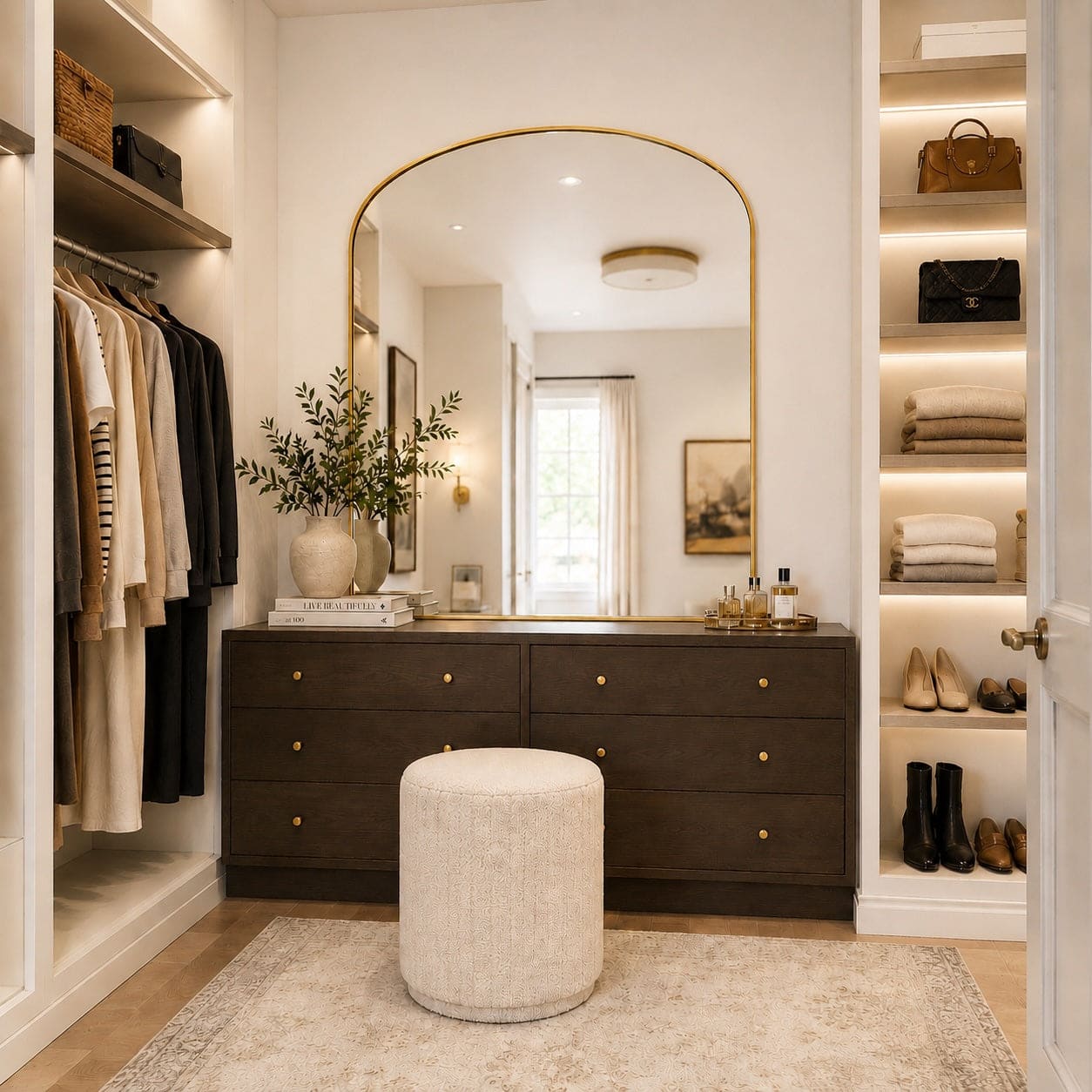 Yoko - Gold Metal Gentle Arch Mirror - 120cm x 95cm